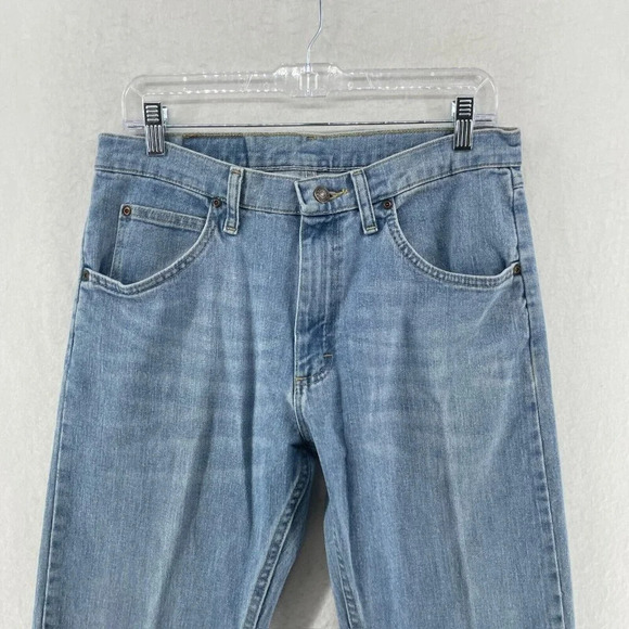 Wrangler Pants Men's Sz 31x30 Blue Stonewashed Denim Straight Leg Midrise Jeans - Picture 6 of 9